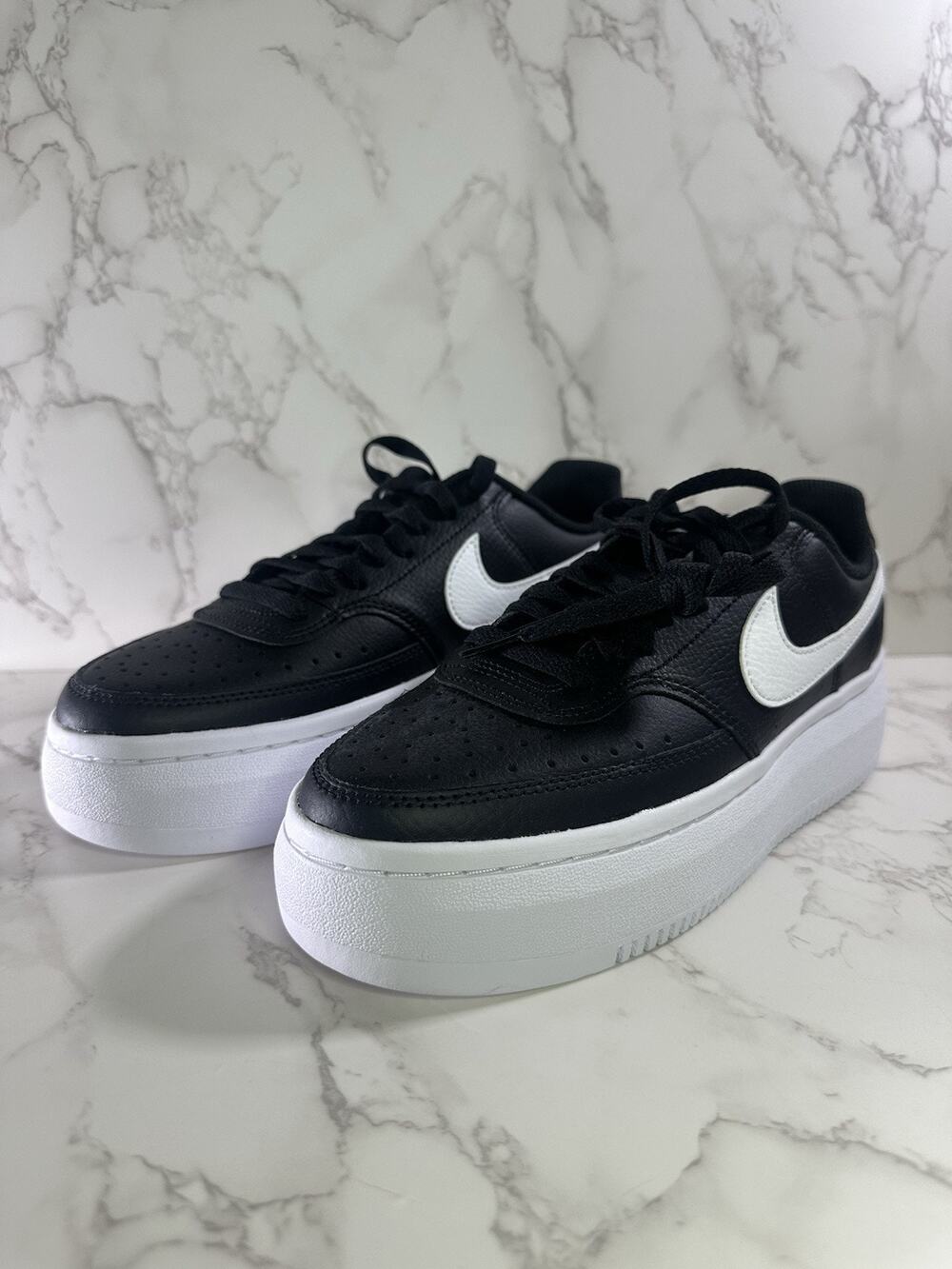 Nike Court Vision ALTA LTR Black Platform Sneakers DM0113-002 Women's Size 7.5